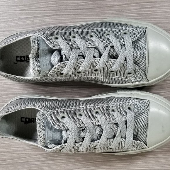 Converse Chuck Taylor All Star Mono Ox, Grey Canvas, Little Kid Size 13 / 31 - Picture 8 of 10